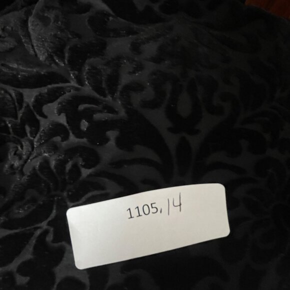 Talbots Women's Black Velvet Flocked Embellished Dress M Velvet Burnout - Picture 11 of 11